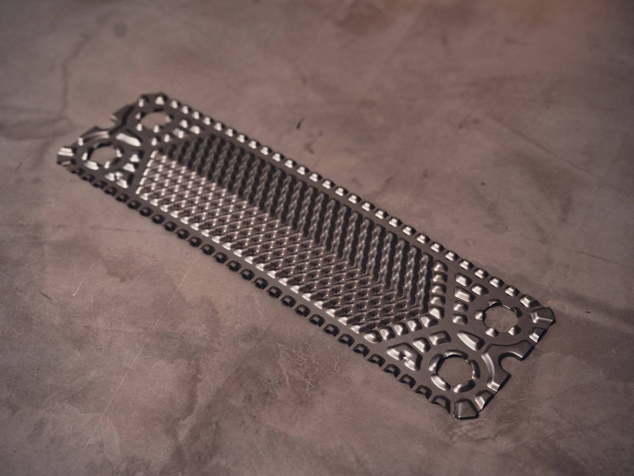 Køle veksler plade til adskillelig pladevarme veksler