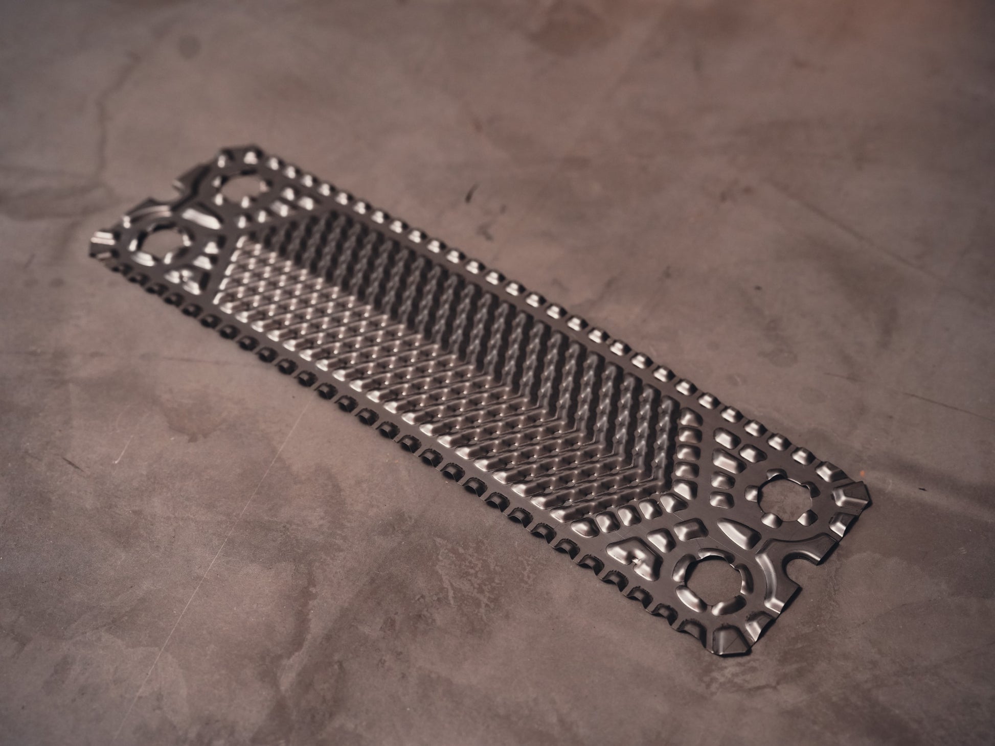 Køle veksler plade til adskillelig pladevarme veksler