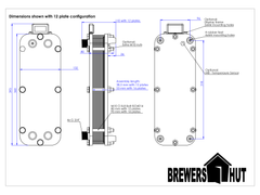 Adskillelig pladevarmeveksler til køling af urt | integreret temperatur sensor | ølbrygning